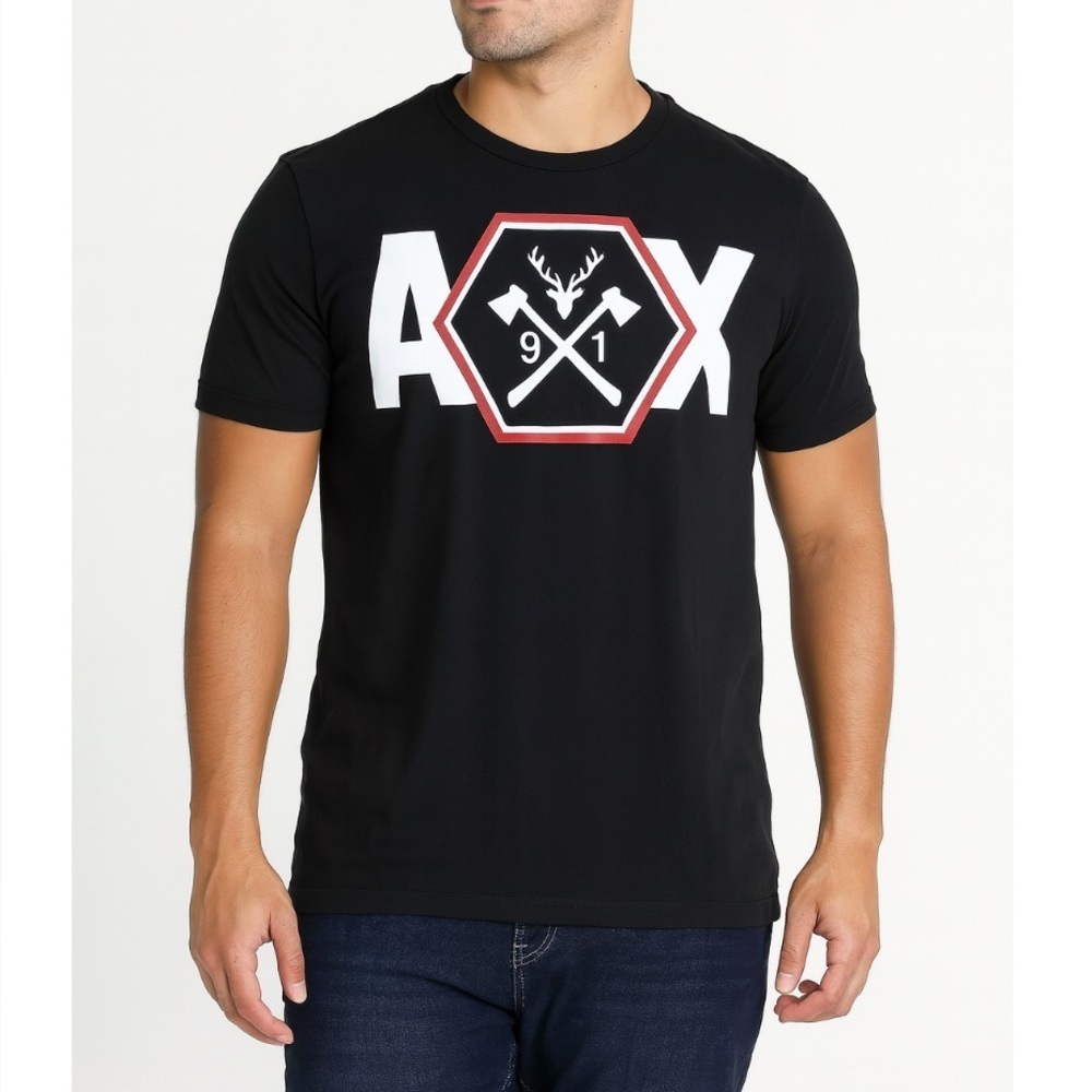 Armani Exchange men's T-shirt graphic black A/X SZ XL